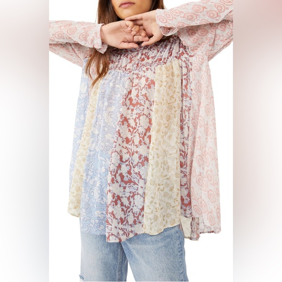 Free People Merrie Mix Print Tunic - Picture 7 of 14
